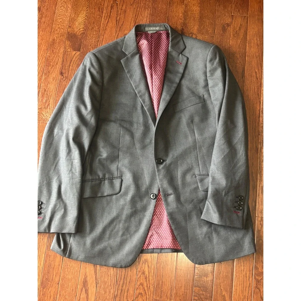 Indochino Luxury Suit Charcoal Gray Wool Cashmere Blend 2 Piece Set 42R 34x29